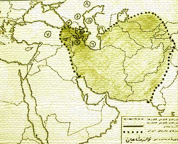  نقشه ایران در زمان خوارزمشاهیان